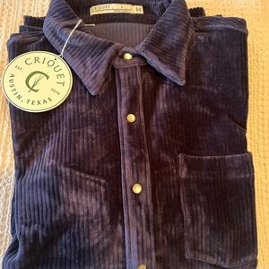 Criquet Navy Corduroy Shacket NWT